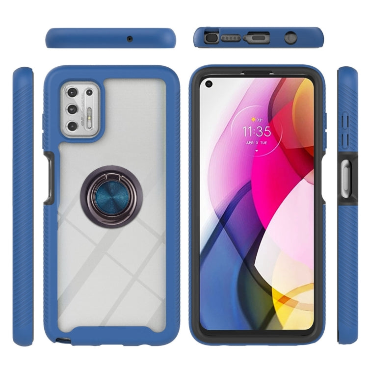 For Motorola Moto G Stylus 2021 Starry Sky Solid Color Series Shockproof PC + TPU Protective Case with Ring Holder & Magnetic Function