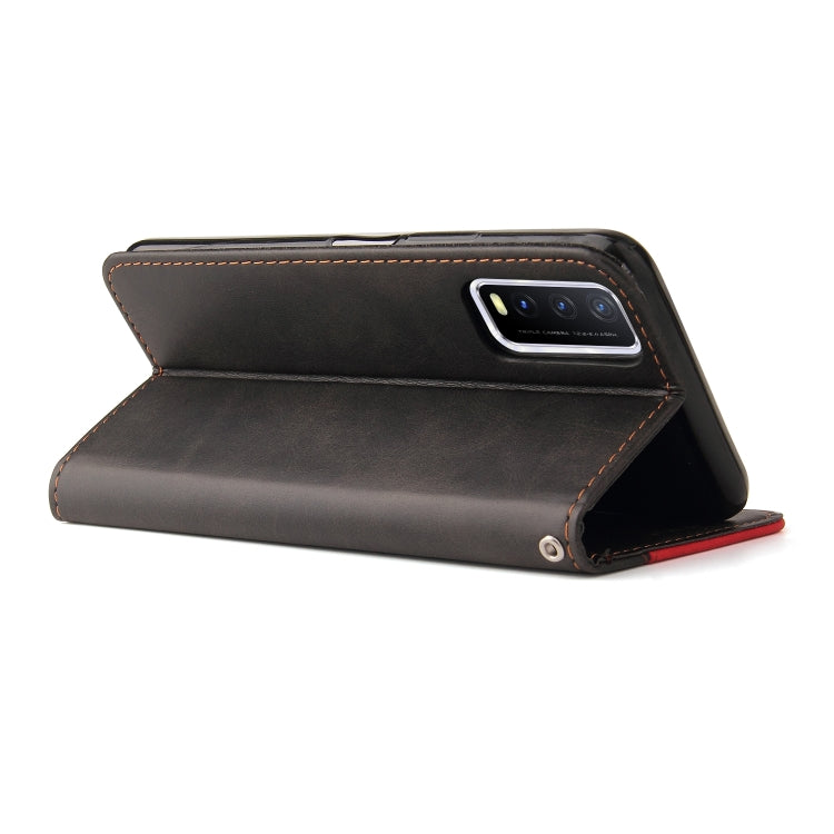 For vivo Y20 / Y20i / Y20s / Y12s / Y30 China Business Stitching-Color Horizontal Flip PU Leather Case with Holder & Card Slots & Photo Frame