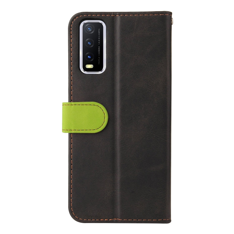 For vivo Y20 / Y20i / Y20s / Y12s / Y30 China Business Stitching-Color Horizontal Flip PU Leather Case with Holder & Card Slots & Photo Frame