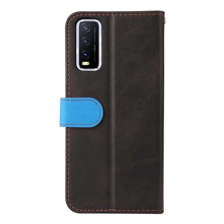 For vivo Y20 / Y20i / Y20s / Y12s / Y30 China Business Stitching-Color Horizontal Flip PU Leather Case with Holder & Card Slots & Photo Frame