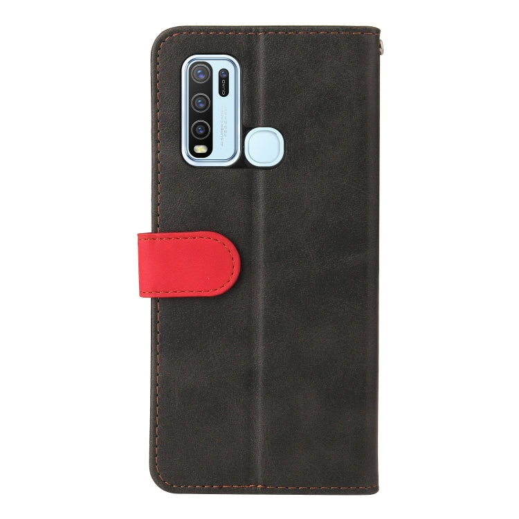 For vivo Y50 / Y30 Global Business Stitching-Color Horizontal Flip PU Leather Case with Holder & Card Slots & Photo Frame