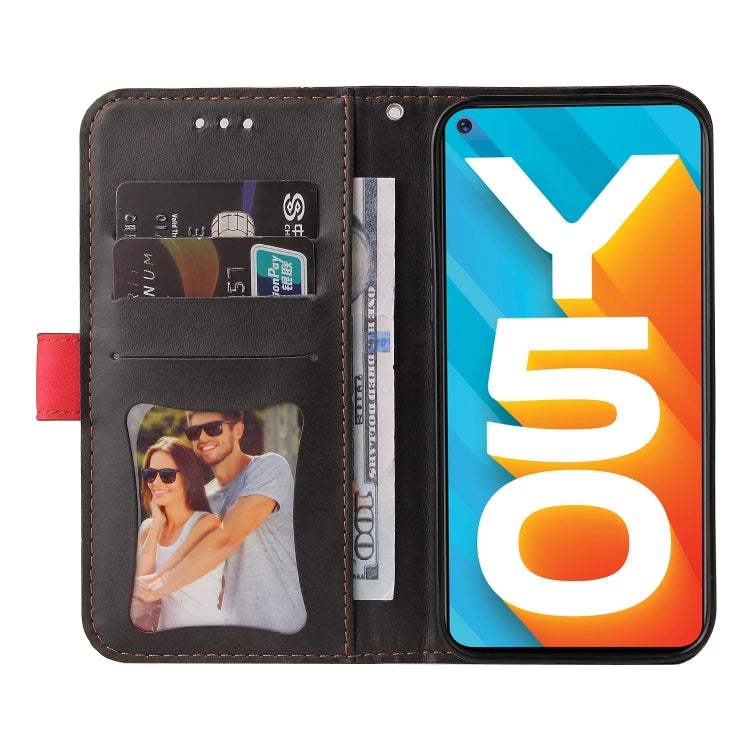 For vivo Y50 / Y30 Global Business Stitching-Color Horizontal Flip PU Leather Case with Holder & Card Slots & Photo Frame