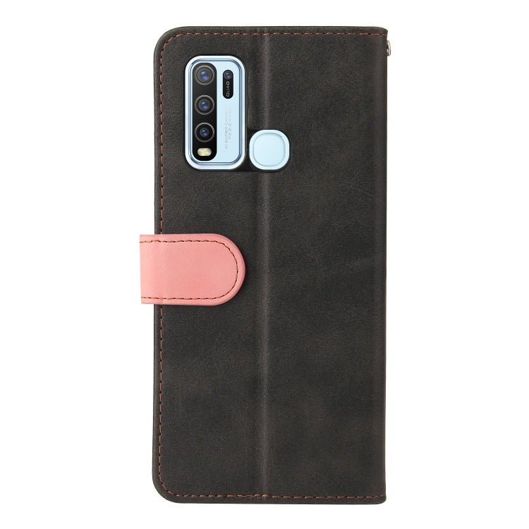 For vivo Y50 / Y30 Global Business Stitching-Color Horizontal Flip PU Leather Case with Holder & Card Slots & Photo Frame