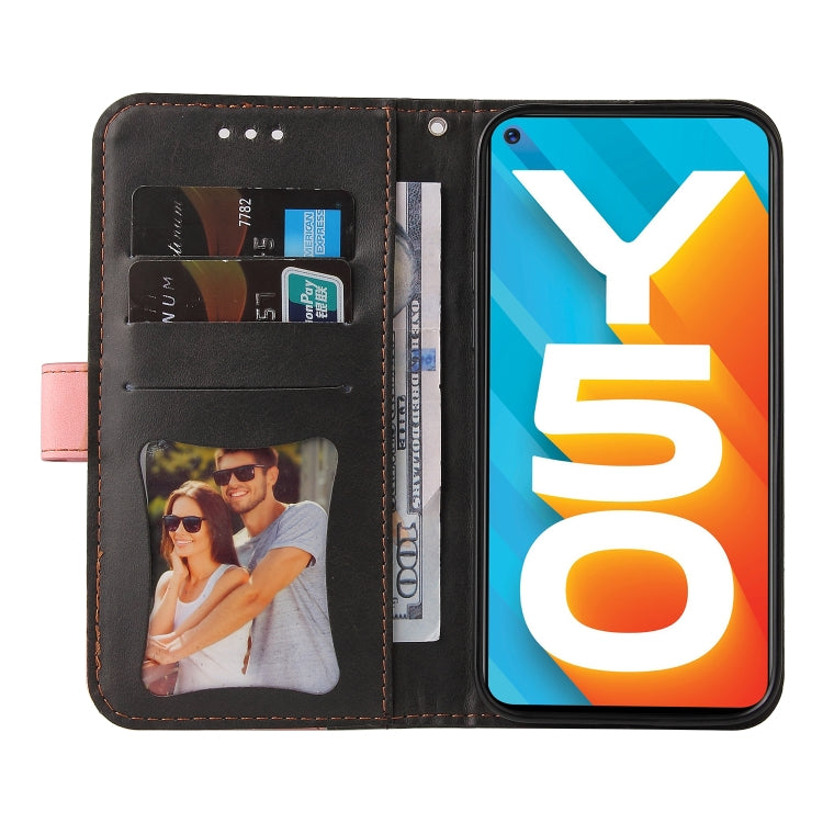 For vivo Y50 / Y30 Global Business Stitching-Color Horizontal Flip PU Leather Case with Holder & Card Slots & Photo Frame
