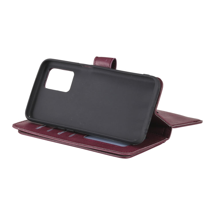 For OPPO Realme V13 5G Multifunctional Magnetic Copper Buckle Horizontal Flip Solid Color Leather Case with 10 Card Slots & Wallet & Holder & Photo Frame