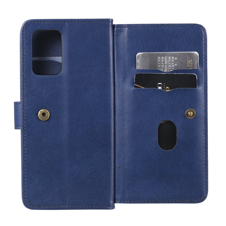 For OPPO Realme V13 5G Multifunctional Magnetic Copper Buckle Horizontal Flip Solid Color Leather Case with 10 Card Slots & Wallet & Holder & Photo Frame