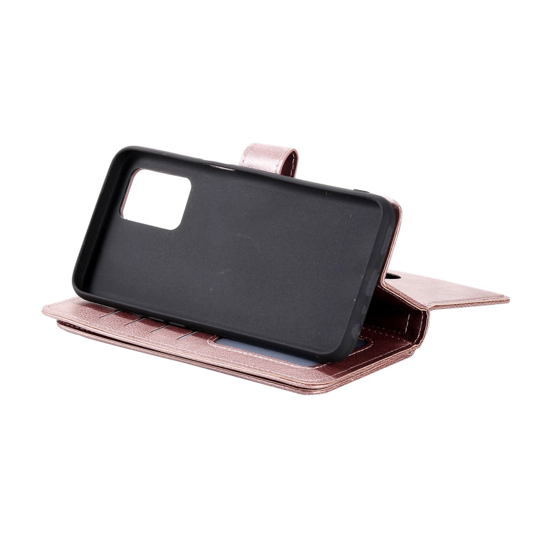 For OPPO Realme V13 5G Multifunctional Magnetic Copper Buckle Horizontal Flip Solid Color Leather Case with 10 Card Slots & Wallet & Holder & Photo Frame