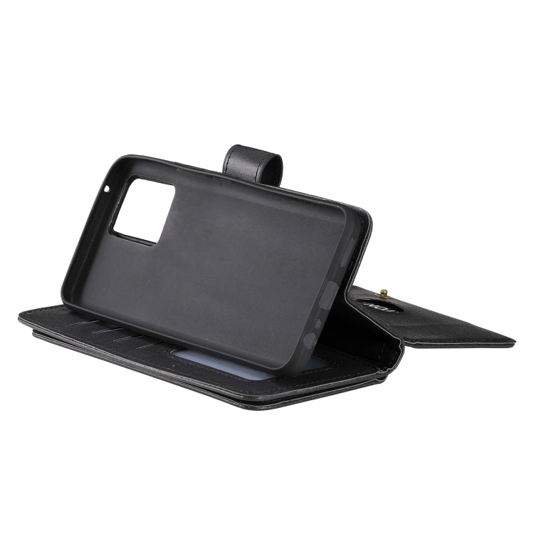 For OPPO Realme 8 Pro Multifunctional Magnetic Copper Buckle Horizontal Flip Solid Color Leather Case with 10 Card Slots & Wallet & Holder & Photo Frame