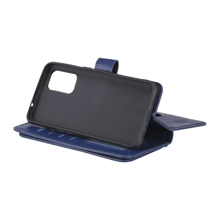 For OPPO Reno5 5G Multifunctional Magnetic Copper Buckle Horizontal Flip Solid Color Leather Case with 10 Card Slots & Wallet & Holder & Photo Frame