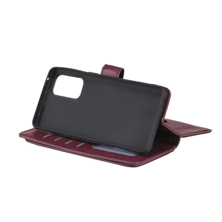 For OPPO Reno5 Pro 5G Multifunctional Magnetic Copper Buckle Horizontal Flip Solid Color Leather Case with 10 Card Slots & Wallet & Holder & Photo Frame