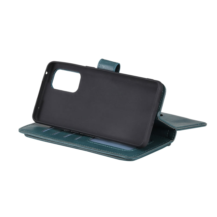For OPPO Reno5 Pro 5G Multifunctional Magnetic Copper Buckle Horizontal Flip Solid Color Leather Case with 10 Card Slots & Wallet & Holder & Photo Frame