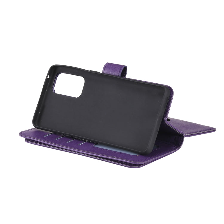 For OPPO Reno5 Pro 5G Multifunctional Magnetic Copper Buckle Horizontal Flip Solid Color Leather Case with 10 Card Slots & Wallet & Holder & Photo Frame