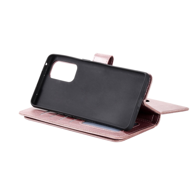 For OPPO Reno5 Pro 5G Multifunctional Magnetic Copper Buckle Horizontal Flip Solid Color Leather Case with 10 Card Slots & Wallet & Holder & Photo Frame
