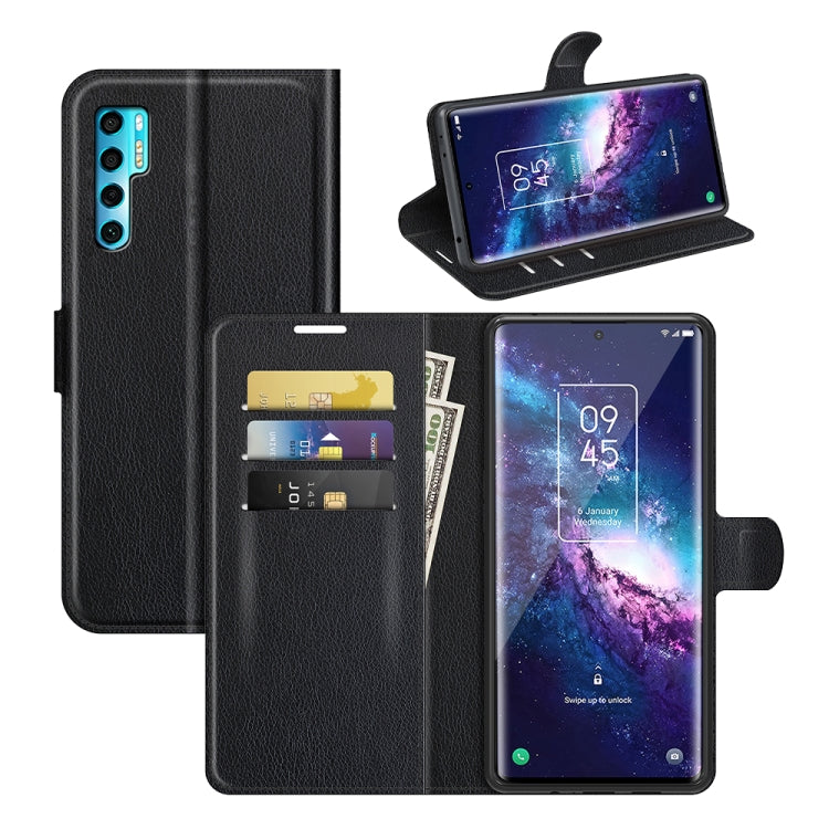 For TCL 20 Pro 5G Litchi Texture Horizontal Flip Protective Case with Holder & Card Slots & Wallet