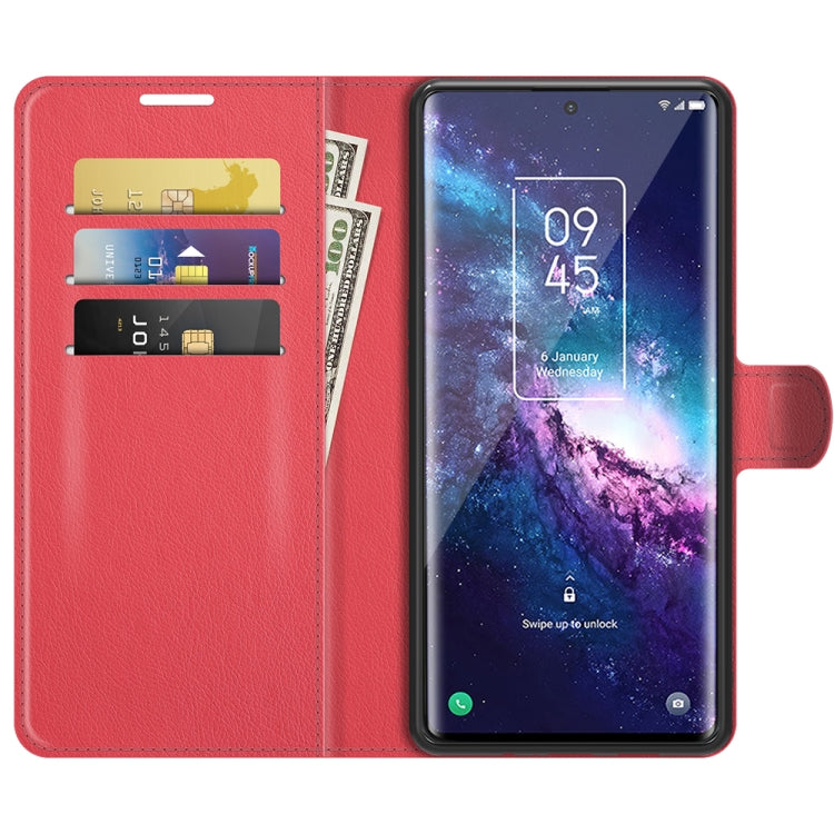 For TCL 20 Pro 5G Litchi Texture Horizontal Flip Protective Case with Holder & Card Slots & Wallet