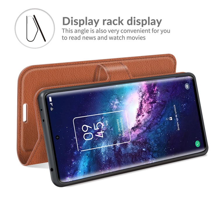 For TCL 20 Pro 5G Litchi Texture Horizontal Flip Protective Case with Holder & Card Slots & Wallet