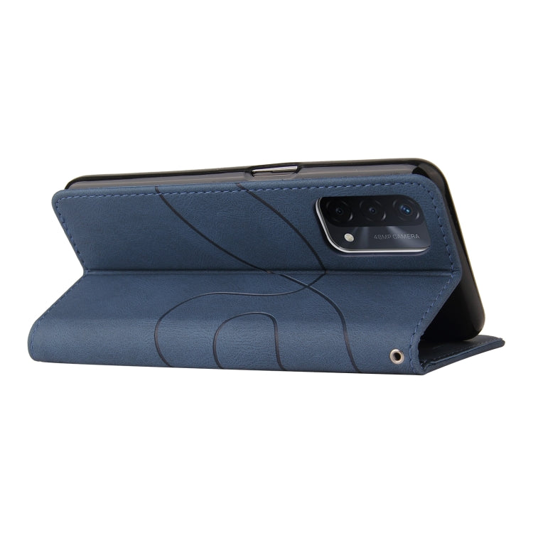 For OPPO A93 5G Dual-color Splicing Horizontal Flip PU Leather Case with Holder & Card Slots & Wallet