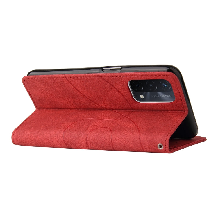 For OPPO A93 5G Dual-color Splicing Horizontal Flip PU Leather Case with Holder & Card Slots & Wallet