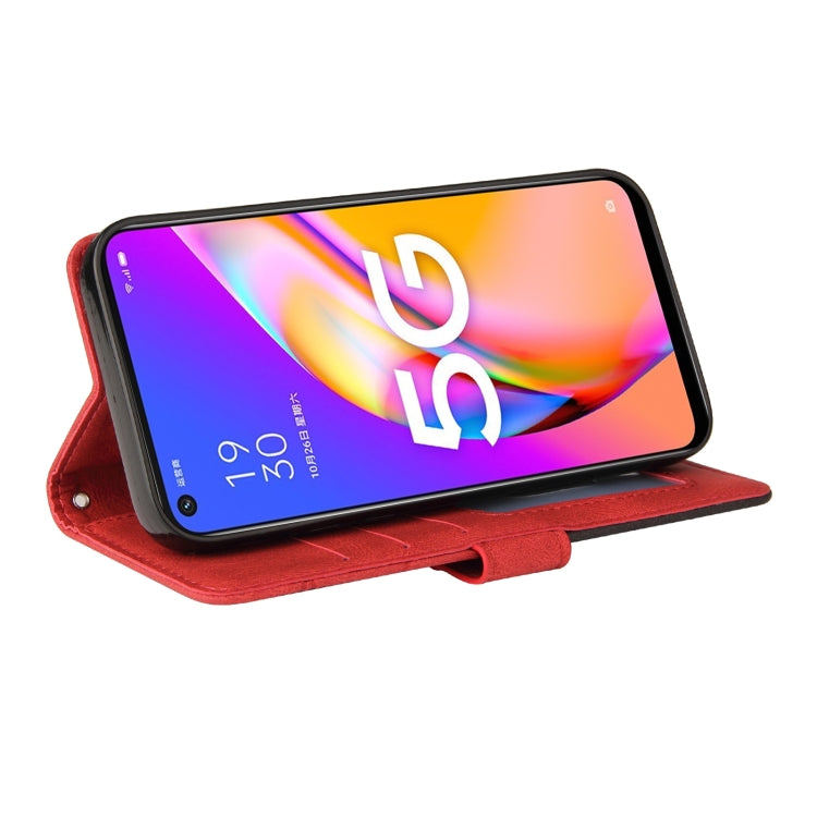 For OPPO A93 5G Dual-color Splicing Horizontal Flip PU Leather Case with Holder & Card Slots & Wallet