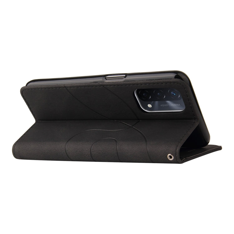 For OPPO A93 5G Dual-color Splicing Horizontal Flip PU Leather Case with Holder & Card Slots & Wallet