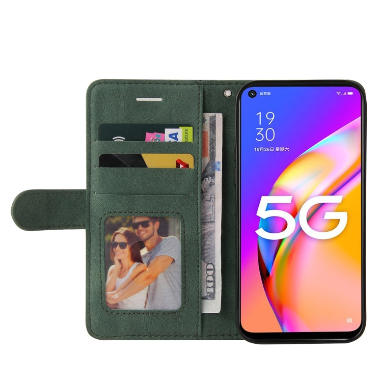For OPPO A93 5G Dual-color Splicing Horizontal Flip PU Leather Case with Holder & Card Slots & Wallet