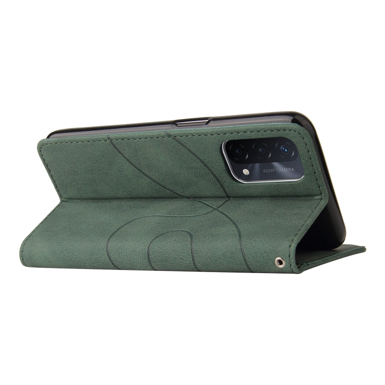 For OPPO A93 5G Dual-color Splicing Horizontal Flip PU Leather Case with Holder & Card Slots & Wallet