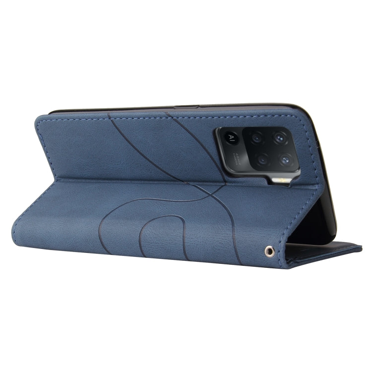 For OPPO A94 5G / 4G / F19 Pro / A95 5G Dual-color Splicing Horizontal Flip PU Leather Case with Holder & Card Slots & Wallet