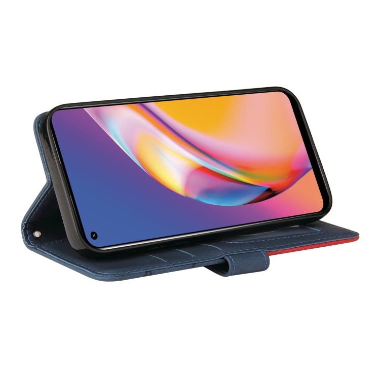 For OPPO A94 5G / 4G / F19 Pro / A95 5G Dual-color Splicing Horizontal Flip PU Leather Case with Holder & Card Slots & Wallet