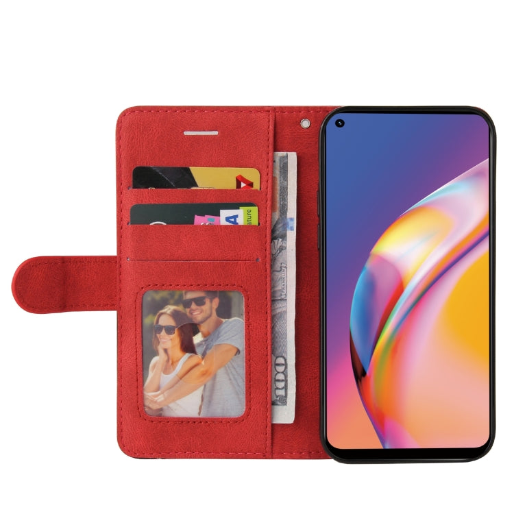 For OPPO A94 5G / 4G / F19 Pro / A95 5G Dual-color Splicing Horizontal Flip PU Leather Case with Holder & Card Slots & Wallet
