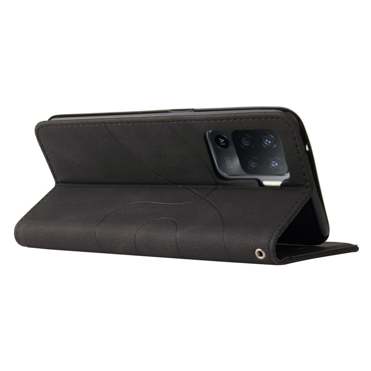 For OPPO A94 5G / 4G / F19 Pro / A95 5G Dual-color Splicing Horizontal Flip PU Leather Case with Holder & Card Slots & Wallet