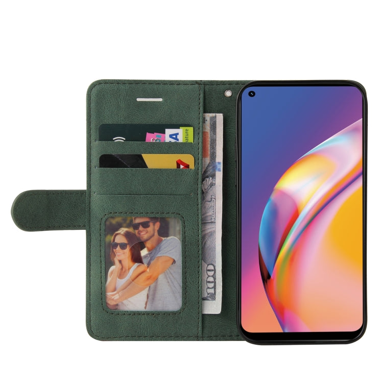 For OPPO A94 5G / 4G / F19 Pro / A95 5G Dual-color Splicing Horizontal Flip PU Leather Case with Holder & Card Slots & Wallet