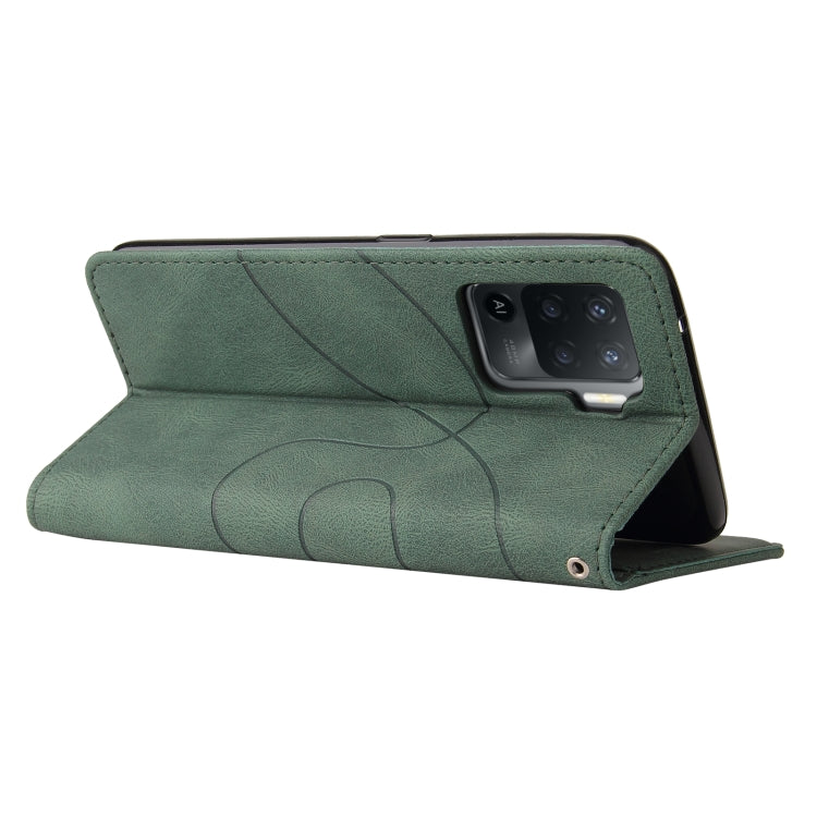 For OPPO A94 5G / 4G / F19 Pro / A95 5G Dual-color Splicing Horizontal Flip PU Leather Case with Holder & Card Slots & Wallet