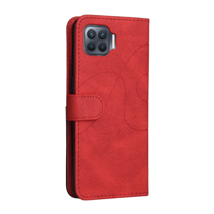 For OPPO F17 Pro / A93 / Reno4 F / Reno4 Lite Dual-color Splicing Horizontal Flip PU Leather Case with Holder & Card Slots & Wallet