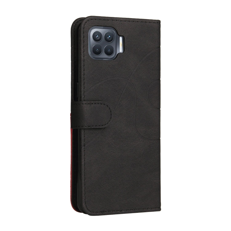 For OPPO F17 Pro / A93 / Reno4 F / Reno4 Lite Dual-color Splicing Horizontal Flip PU Leather Case with Holder & Card Slots & Wallet