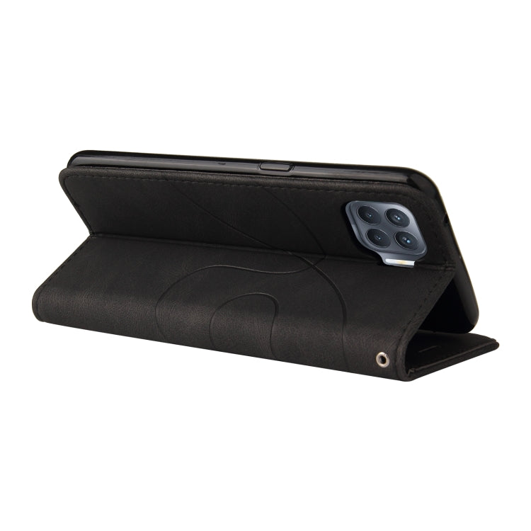 For OPPO F17 Pro / A93 / Reno4 F / Reno4 Lite Dual-color Splicing Horizontal Flip PU Leather Case with Holder & Card Slots & Wallet