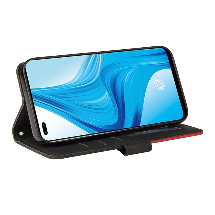 For OPPO F17 Pro / A93 / Reno4 F / Reno4 Lite Dual-color Splicing Horizontal Flip PU Leather Case with Holder & Card Slots & Wallet