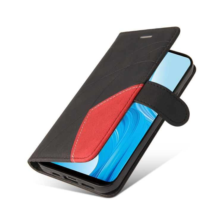 For OPPO F17 Pro / A93 / Reno4 F / Reno4 Lite Dual-color Splicing Horizontal Flip PU Leather Case with Holder & Card Slots & Wallet