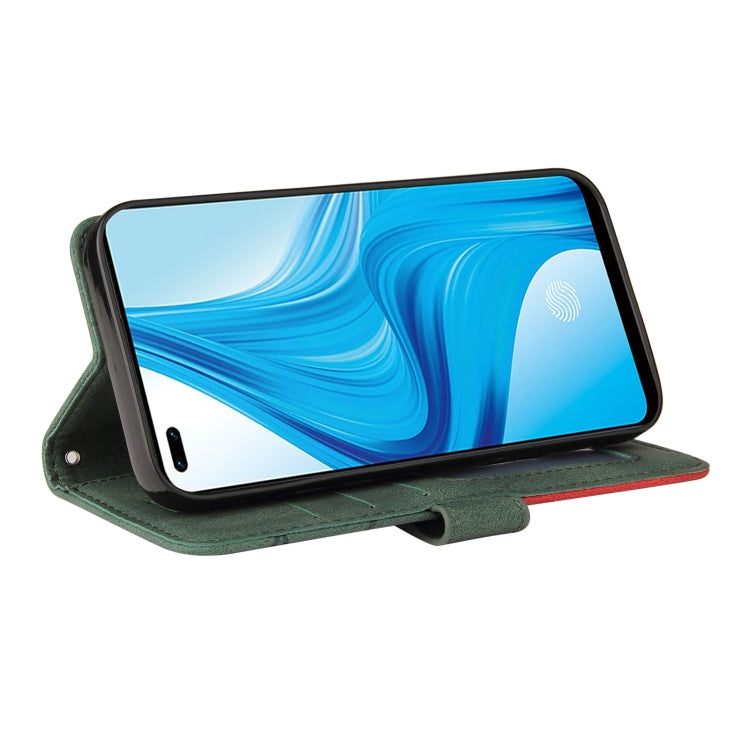 For OPPO F17 Pro / A93 / Reno4 F / Reno4 Lite Dual-color Splicing Horizontal Flip PU Leather Case with Holder & Card Slots & Wallet