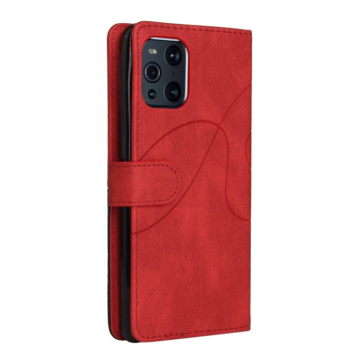 For OPPO Find X3 / Find X3 Pro Dual-color Splicing Horizontal Flip PU Leather Case with Holder & Card Slots & Wallet