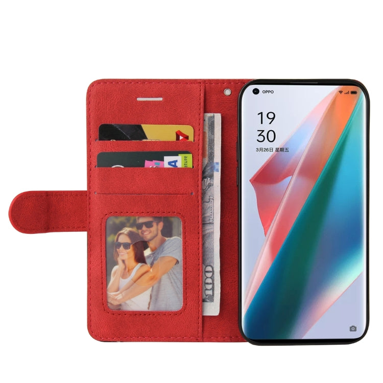 For OPPO Find X3 / Find X3 Pro Dual-color Splicing Horizontal Flip PU Leather Case with Holder & Card Slots & Wallet