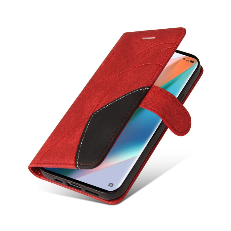 For OPPO Find X3 / Find X3 Pro Dual-color Splicing Horizontal Flip PU Leather Case with Holder & Card Slots & Wallet