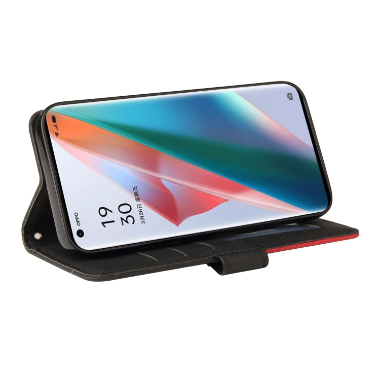 For OPPO Find X3 / Find X3 Pro Dual-color Splicing Horizontal Flip PU Leather Case with Holder & Card Slots & Wallet