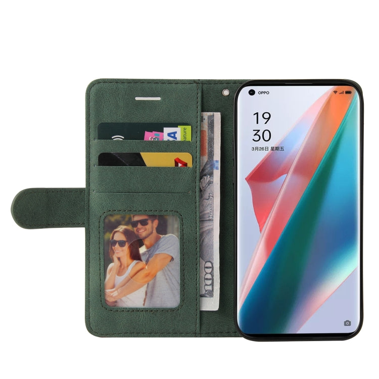 For OPPO Find X3 / Find X3 Pro Dual-color Splicing Horizontal Flip PU Leather Case with Holder & Card Slots & Wallet