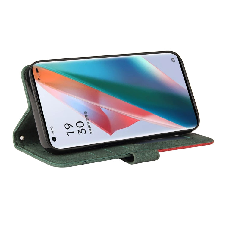 For OPPO Find X3 / Find X3 Pro Dual-color Splicing Horizontal Flip PU Leather Case with Holder & Card Slots & Wallet