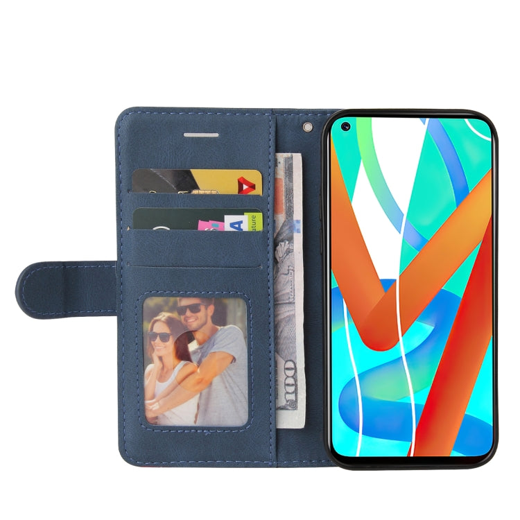 For OPPO Realme V13 5G Dual-color Splicing Horizontal Flip PU Leather Case with Holder & Card Slots & Wallet