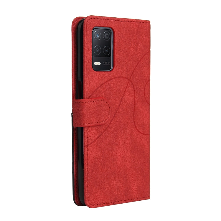 For OPPO Realme V13 5G Dual-color Splicing Horizontal Flip PU Leather Case with Holder & Card Slots & Wallet