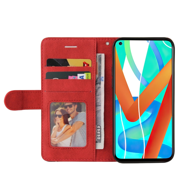 For OPPO Realme V13 5G Dual-color Splicing Horizontal Flip PU Leather Case with Holder & Card Slots & Wallet
