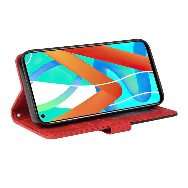 For OPPO Realme V13 5G Dual-color Splicing Horizontal Flip PU Leather Case with Holder & Card Slots & Wallet