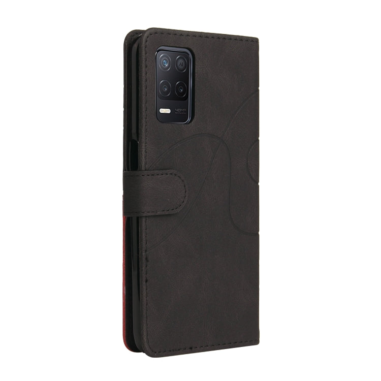 For OPPO Realme V13 5G Dual-color Splicing Horizontal Flip PU Leather Case with Holder & Card Slots & Wallet