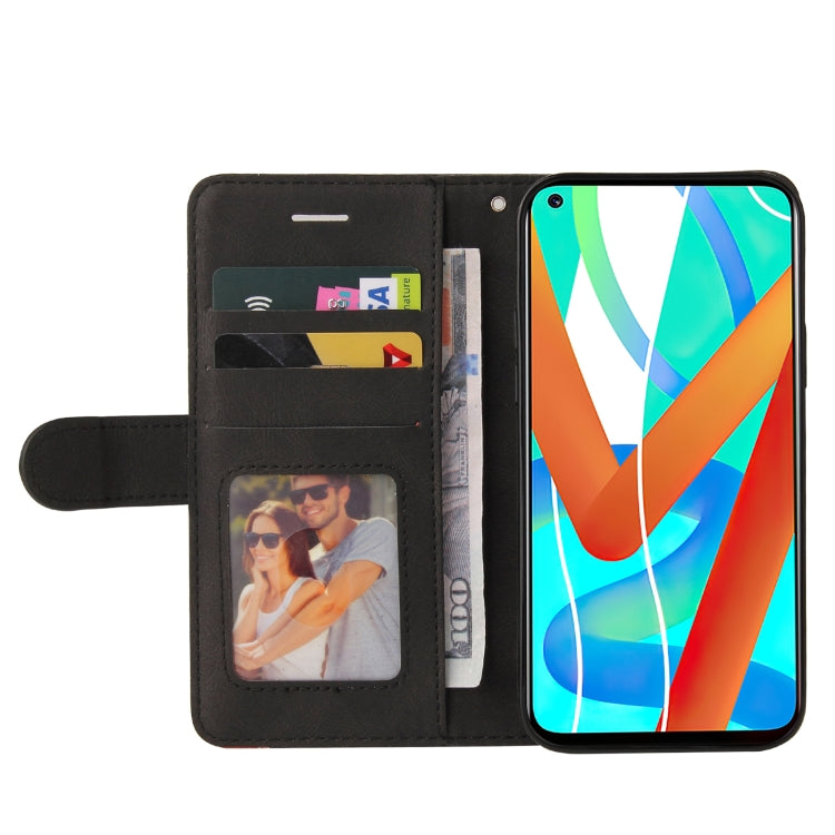 For OPPO Realme V13 5G Dual-color Splicing Horizontal Flip PU Leather Case with Holder & Card Slots & Wallet